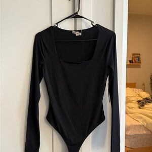 Derek Heart Black Long Sleeve Bodysuit
